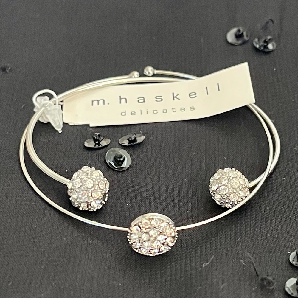 M. Haskell Delicates - Crystal Bangle Set